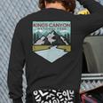 Retro Vintage Kings Canyon National Park Back Print Long Sleeve T-shirt