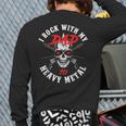 I Rock With My Dad To Heavy Metal Child Son Daughter Rock Back Print Long Sleeve T-shirt