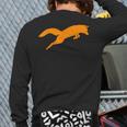 Silhouette Fox Fox AnimalBack Print Long Sleeve T-shirt