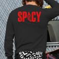 Spicy Chilli Pepper Novelty Flaming Hot Spicy Pepper Back Print Long Sleeve T-shirt