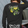 Squeeze The Day Lemons And Leaves Cute Back Print Long Sleeve T-shirt