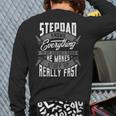 Stepdad Knows Everything Stepdad Fathers Day Back Print Long Sleeve T-shirt