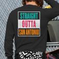 Straight Outta San Antonio Back Print Long Sleeve T-shirt