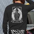 Tarot Card The Death Xiii Angel Skull Style Back Print Long Sleeve T-shirt