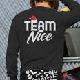 Team Nice Couple Matching Outfit Team Naughty Back Print Long Sleeve T-shirt