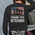 Thank You Military Veterans Veterans Day Back Print Long Sleeve T-shirt