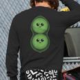 Two Peas In A Pod Pea Costume Back Print Long Sleeve T-shirt