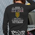 Never Underestimate A 1St Infantry Division Veteran Veteran Back Print Long Sleeve T-shirt
