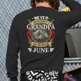 Never Underestimate A Grandpa Born In June Grandpa Back Print Long Sleeve T-shirt