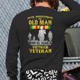 Never Underestimate An Old Man Vietnam Veteran Veteran Back Print Long Sleeve T-shirt