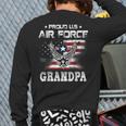 Us Air Force Proud Grandpa Proud Air Force Grandpa Father Back Print Long Sleeve T-shirt