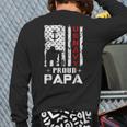 Us Navy Proud Papa Veteran Veterans Day Back Print Long Sleeve T-shirt