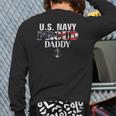 Us Proud Navy Daddy With American Flag Veteran Day Back Print Long Sleeve T-shirt