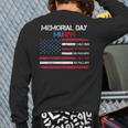 Usa American Flag Memorial Day Murph 2023 Veteran Workout Back Print Long Sleeve T-shirt
