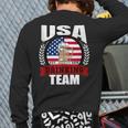 Usa Drinking Team American Flag 4Th Of July Idea Back Print Long Sleeve T-shirt