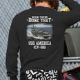 Uss America Cv-66 Veterans Day Father Day Back Print Long Sleeve T-shirt