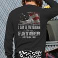 I Am A Veteran Like My Father Before Me Flag Usa Back Print Long Sleeve T-shirt