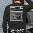 Veteran Pilot Nutrition Facts For Dad Grandpa Plane Back Print Long Sleeve T-shirt