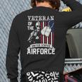 Veteran Of The United States Us Air Force Usa Flag Back Print Long Sleeve T-shirt