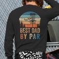 Vintage Best Dad By Par Fathers Day Disc Golf Dad Back Print Long Sleeve T-shirt