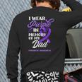 I Wear Purple In Memory Of My Dad Overdose Awareness Back Print Long Sleeve T-shirt