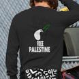 West Bank Middle East Peace Dove Olive Branch Free Palestine Back Print Long Sleeve T-shirt