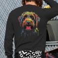 Wirehaired Pointing Griffon Colorful Griff Dog Face Black Back Print Long Sleeve T-shirt