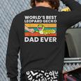 World's Best Leopard Gecko Dad Ever Back Print Long Sleeve T-shirt