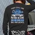They Call Me Grandpa Because Partner In Crime Back Print Long Sleeve T-shirt