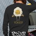 Get Yoked Yoked Egg Gym Gym Training Back Print Long Sleeve T-shirt