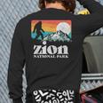 Zion National Park Utah Bigfoot Mountains Back Print Long Sleeve T-shirt