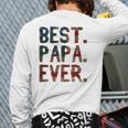 4Th Of July Father's Day Usa Dad Best Papa Ever Back Print Long Sleeve T-shirt