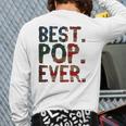 4Th Of July Father's Day Usa Dad Best Pop Ever Back Print Long Sleeve T-shirt