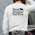 Australian Shepherd Best Aussie Dad Back Print Long Sleeve T-shirt