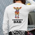 Chihuahua Dad Mexican Blanket Dog Silhouette Back Print Long Sleeve T-shirt