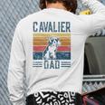 Dog Cavalier King Charles Spaniel Vintage Cavalier Dad Back Print Long Sleeve T-shirt