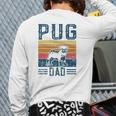 Dog Pug Papa Vintage Pug Dad Back Print Long Sleeve T-shirt Dog Pug Papa Vintage Pug Dad Back Print Long Sleeve T-shirt