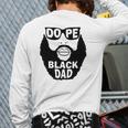 Dope Black Dad Beared Man Father's Day Back Print Long Sleeve T-shirt