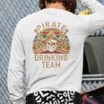 Fun Pirate Drinking Team Jolly Roger Dad Halloween Back Print Long Sleeve T-shirt