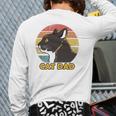 Cat Dad Father's Day Back Print Long Sleeve T-shirt
