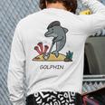 Golphin Quote Golf Cool Dolphin Back Print Long Sleeve T-shirt