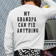 My Grandpa Can Fix Anything Grandfather Back Print Long Sleeve T-shirt