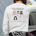 Happy Father's Day Human Servant Your Tiny Furry Overlords Personalized Cat Names Back Print Long Sleeve T-shirt