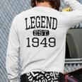Legend Established 1949 Vintage Style Born 1949 Birthday Back Print Long Sleeve T-shirt