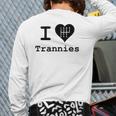 I Love Trannies Heart Car Lovers Back Print Long Sleeve T-shirt