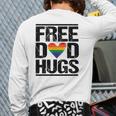 Mens Free Dad Hugs Lgbtq Pride Stepfather Daddy Papa Back Print Long Sleeve T-shirt