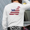 Patriotic American Cocker Spaniel Love Flag Vintage Back Print Long Sleeve T-shirt