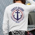 Us Coast Guard United Stated Armed Forces Dad For Dad Back Print Long Sleeve T-shirt