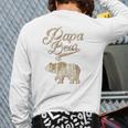 Vintage Papa Bear Dad Father's Day Father Tee Back Print Long Sleeve T-shirt