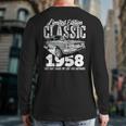 65Th Birthday Vintage Classic Car 1958 B-Day 65 Year Old Back Print Long Sleeve T-shirt